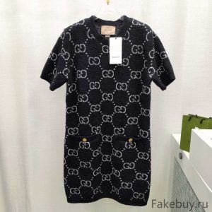 Gucci Clothing Dresses Black White Cotton Spring Collection