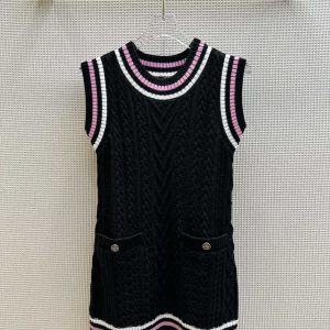 Chanel Clothing Dresses Tank Top for sale online Knitting Vintage