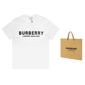 Burberry Clothing T-Shirt Printing Cotton Short Sleeve