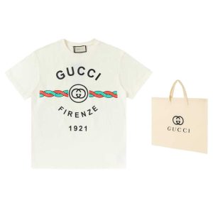 Gucci Online Clothing T-Shirt Printing Unisex Short Sleeve