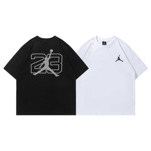 What is top quality replica Air Jordan Shop Clothing T-Shirt Black White Short Sleeve