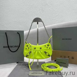 Buy AAA Cheap Balenciaga Le Cagole Crossbody & Shoulder Bags Fluorescent Green Underarm Bags