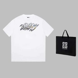 Givenchy Clothing T-Shirt Luxury Fake Black Doodle White Printing Spring/Summer Collection Short Sleeve