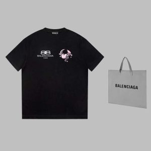 Balenciaga Clothing T-Shirt Printing Unisex Spring Collection Short Sleeve