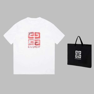 Givenchy Clothing T-Shirt Black White Printing Spring/Summer Collection Short Sleeve